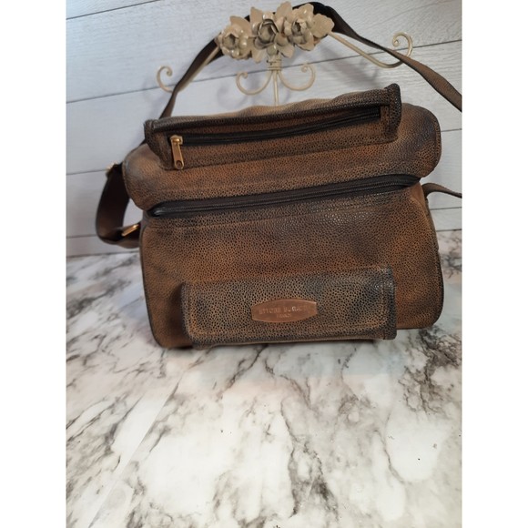 Ettore Bugatti Handbags - Ettore Bugatti Brown Faux Leather Carry On Travel Bag